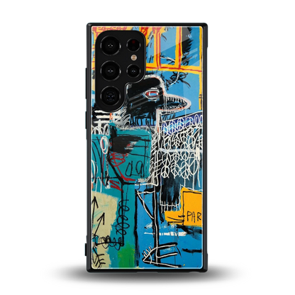 Graffiti Glow back phone cover | glass case for samsung galaxy s24 ultra