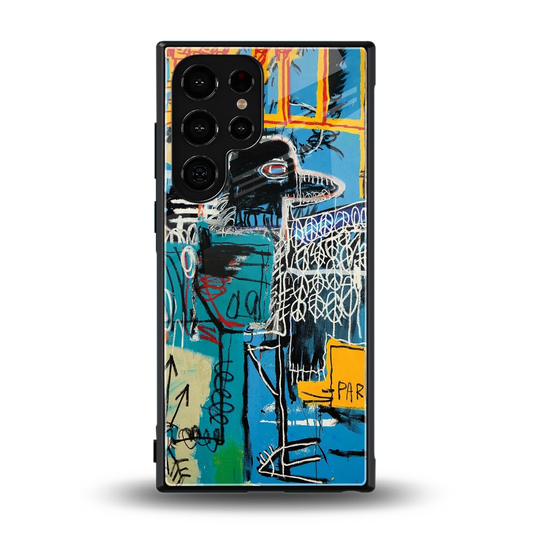 Graffiti Glow back phone cover | glass case for samsung galaxy s24 ultra