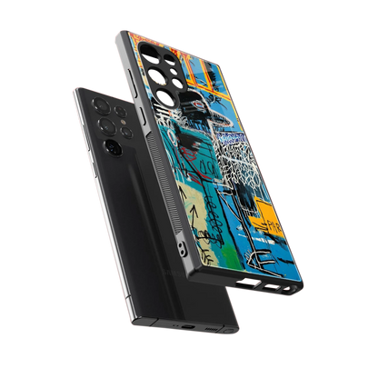 Graffiti Glow sleek samsung galaxy s24 ultra cover with tempered glass back and TPU edges
