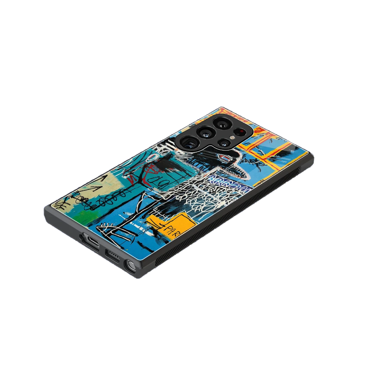 Graffiti Glow stylish phone case for samsung galaxy s24 ultra | glossy glass and slim fit