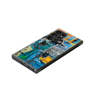 Graffiti Glow stylish phone case for samsung galaxy s24 ultra | glossy glass and slim fit