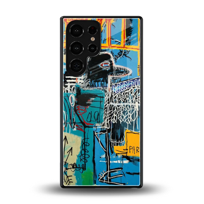 Graffiti Glow back phone cover | glass case for samsung galaxy s25 ultra
