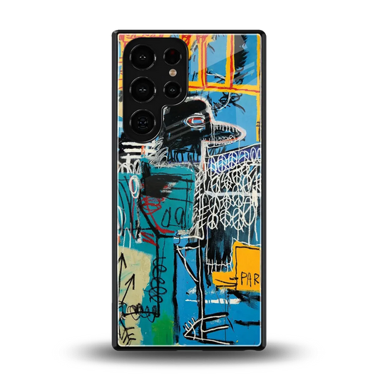 Graffiti Glow back phone cover | glass case for samsung galaxy s25 ultra