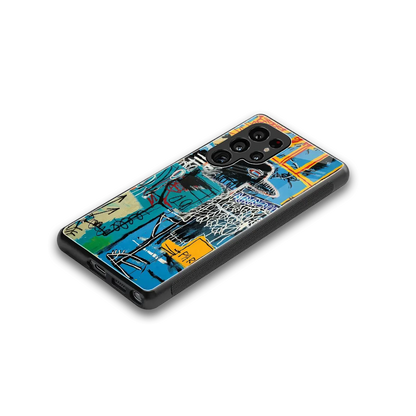 Graffiti Glow stylish phone case for samsung galaxy s25 ultra | glossy glass and slim fit