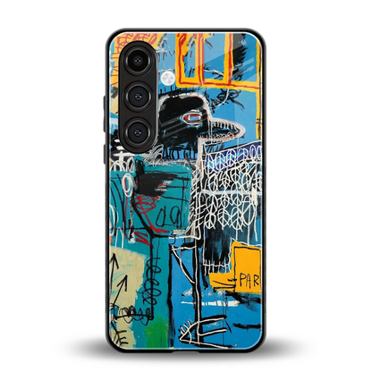Graffiti Glow back phone cover | glass case for samsung galaxy s24