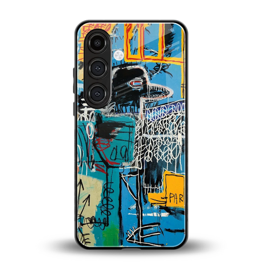 Graffiti Glow back phone cover | glass case for samsung galaxy s24