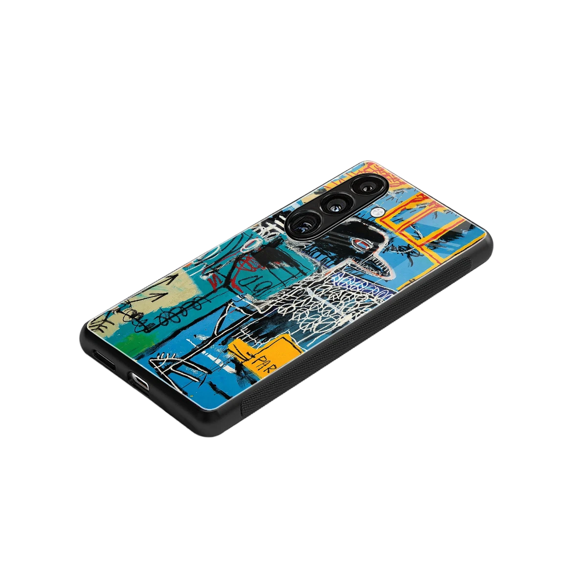 Graffiti Glow stylish phone case for samsung galaxy s24 | glossy glass and slim fit