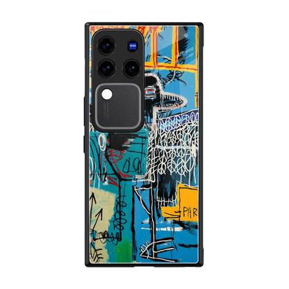 Graffiti Glow back phone cover | glass case forvivo v30 pro