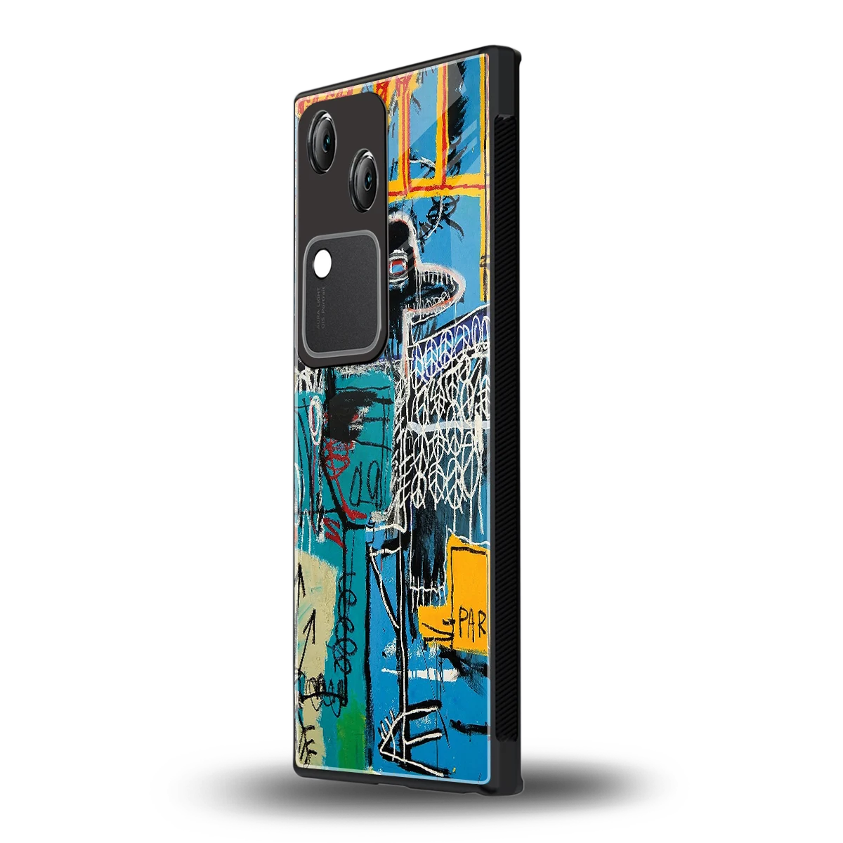 Graffiti Glow vivo v30 mobile cover | shockproof glass phone case