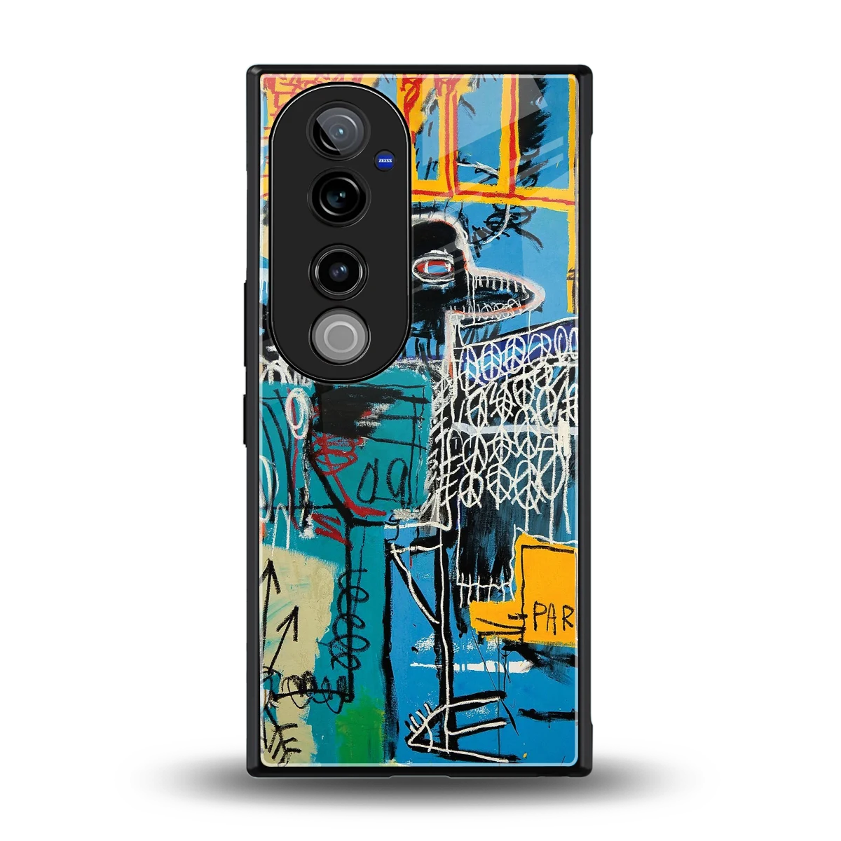 Graffiti Glow back phone cover | glass case for vivo v40 pro