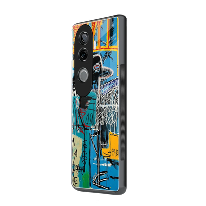 Graffiti Glow vivo v40e mobile cover | shockproof glass phone case