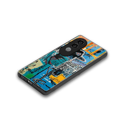 Graffiti Glow stylish phone case for vivo v40e | glossy glass and slim fit