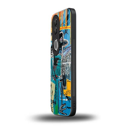 Graffiti Glow vivo v50 mobile cover | shockproof glass phone case