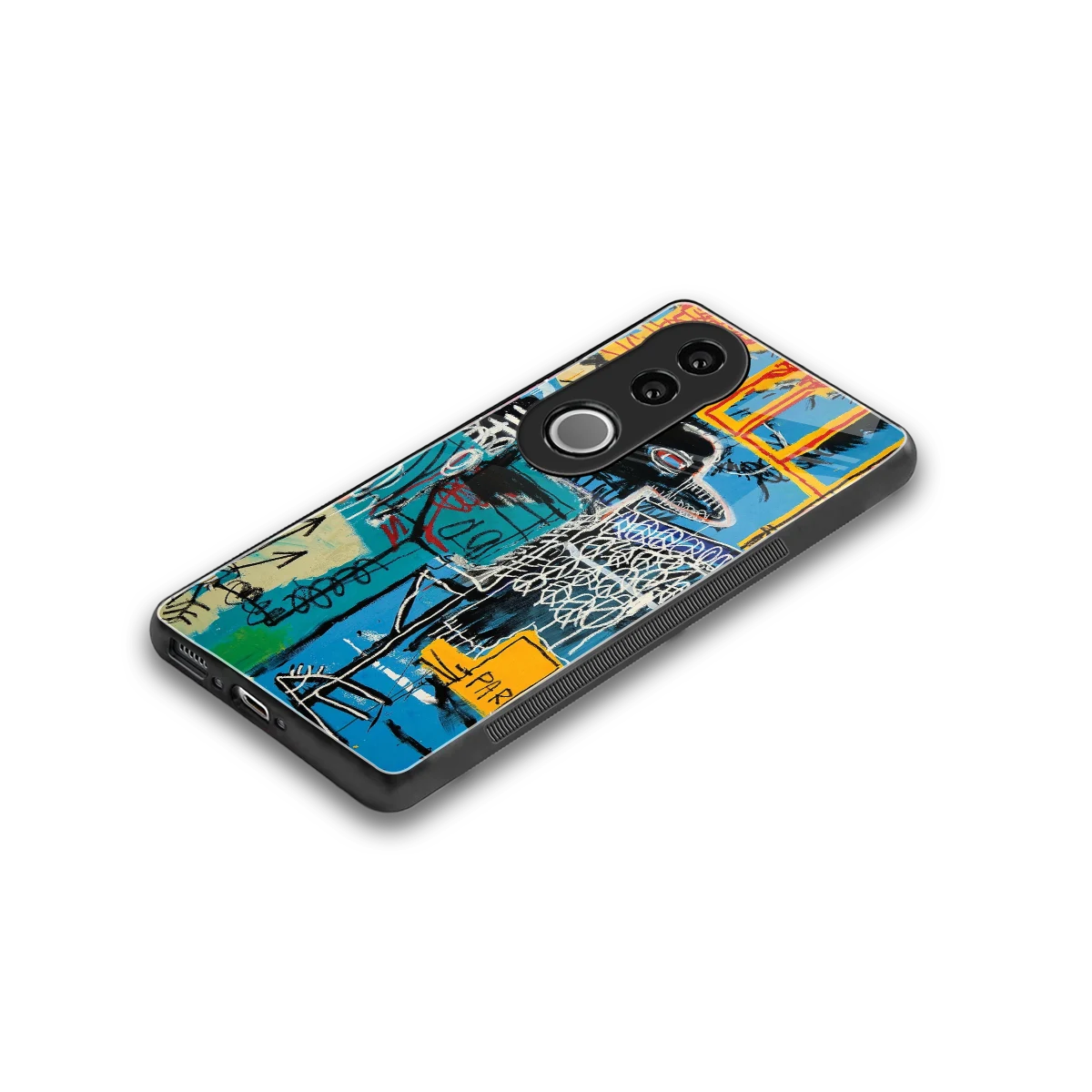 Graffiti Glow stylish phone case for vivo v50 | glossy glass and slim fit