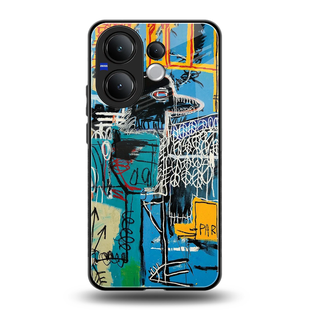 Graffiti Glow back phone cover | glass case for vivo v60