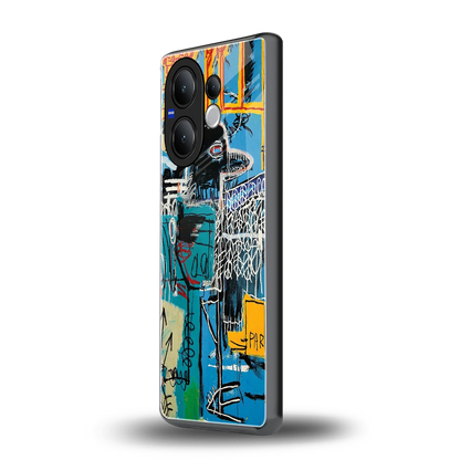 Graffiti Glow vivo v60 mobile cover | shockproof glass phone case