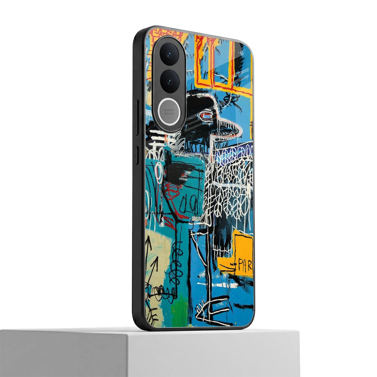 Graffiti Glow vivo v70 fe mobile cover | shockproof glass phone case