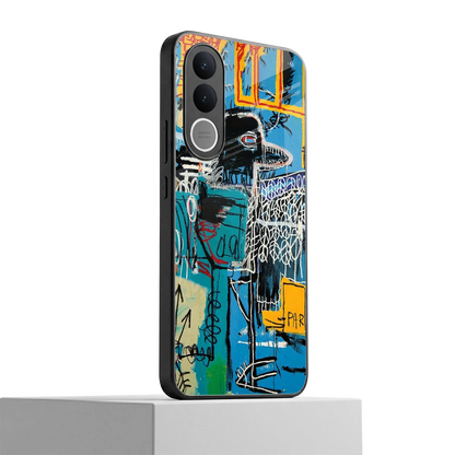 Graffiti Glow vivo v70 fe mobile cover | shockproof glass phone case