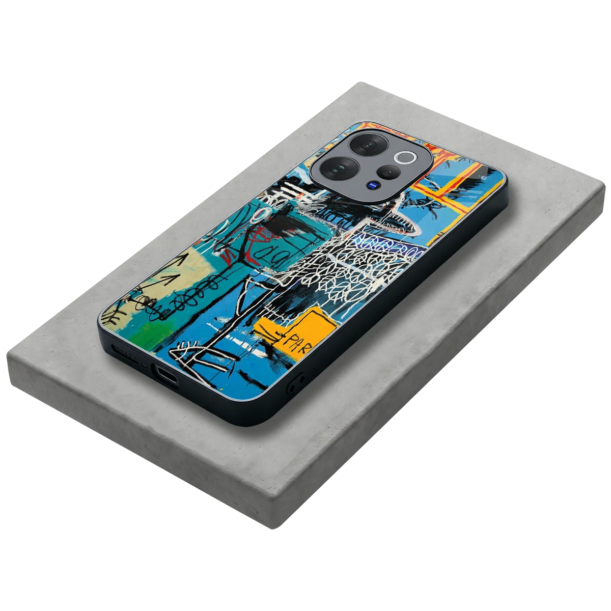 Graffiti Glow stylish phone case for vivo v70 | glossy glass and slim fit