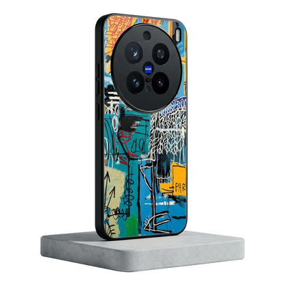 Graffiti Glow vivo x200 pro mobile cover | shockproof glass phone case