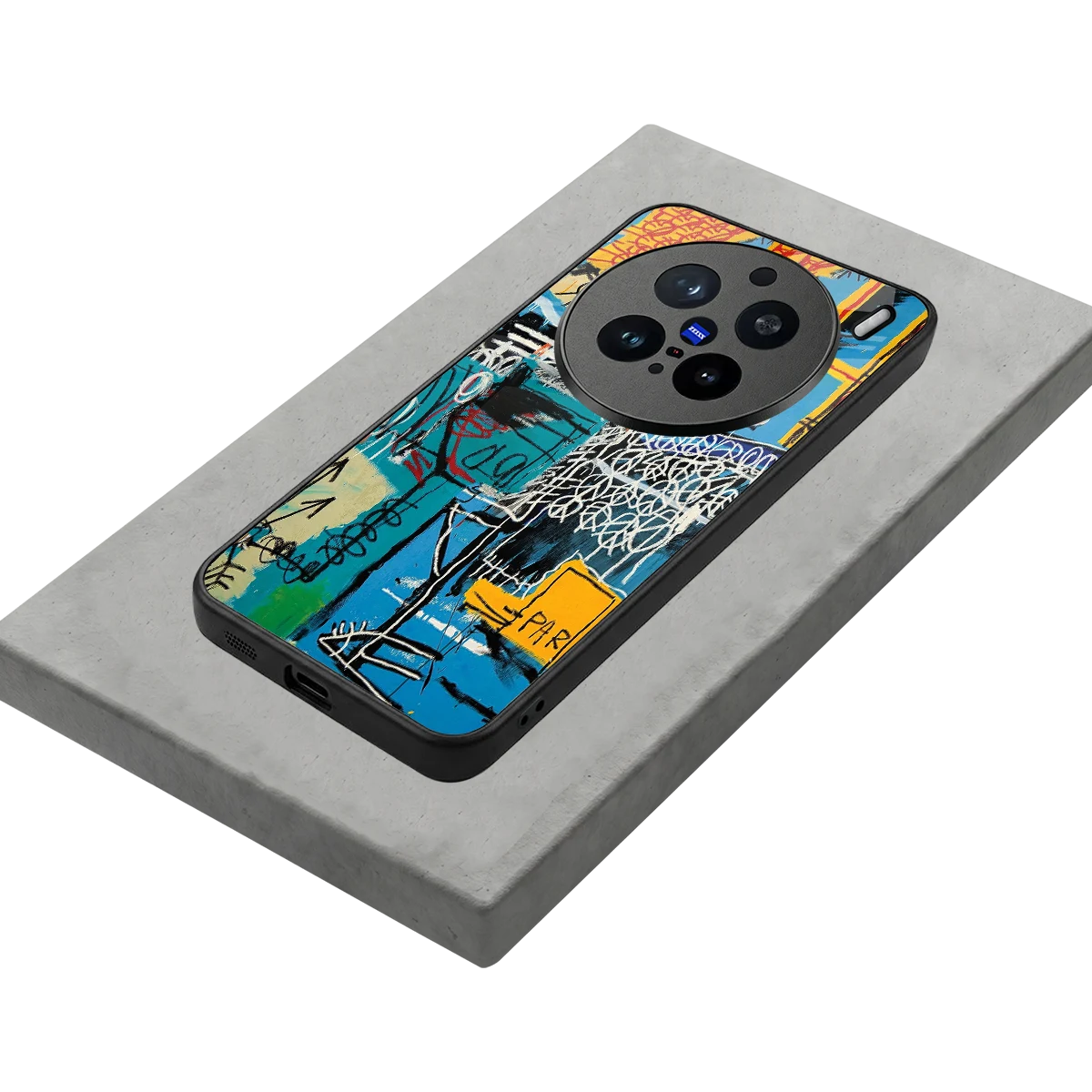 Graffiti Glow stylish phone case for vivo x200 pro | glossy glass and slim fit