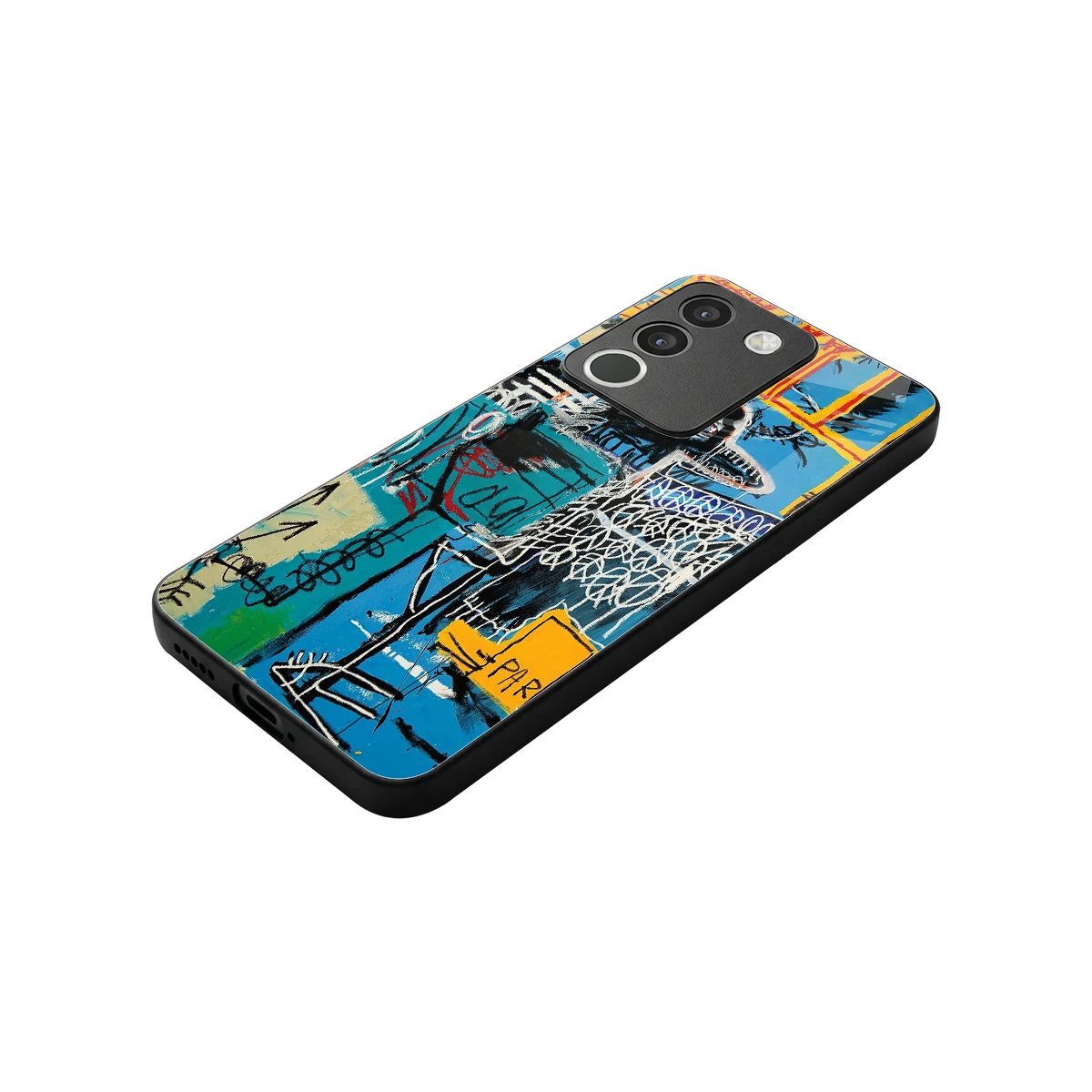 Graffiti Glow stylish phone case for vivo y200 5g | glossy glass and slim fit