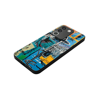 Graffiti Glow stylish phone case for vivo y200 5g | glossy glass and slim fit