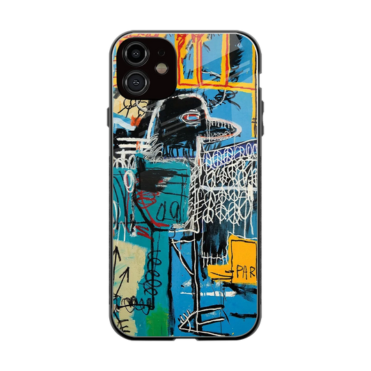 Graffiti Glow back phone cover | glass case for iphone 12