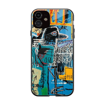 Graffiti Glow back phone cover | glass case for iphone 11
