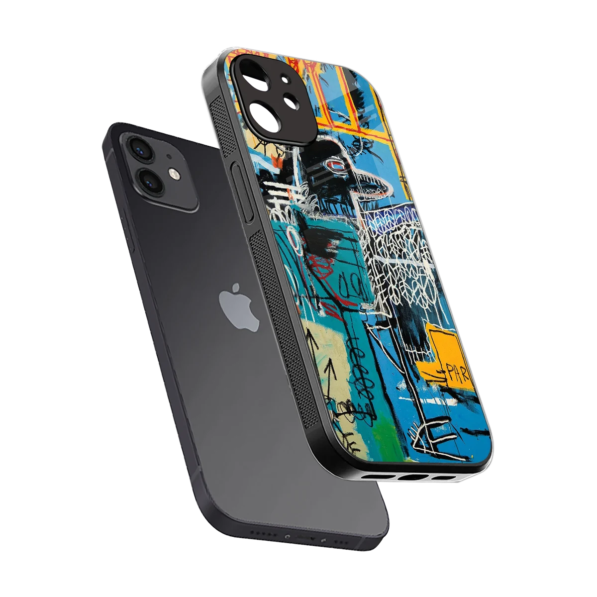 Graffiti Glow sleek iphone 11 cover with tempered glass back and TPU edges