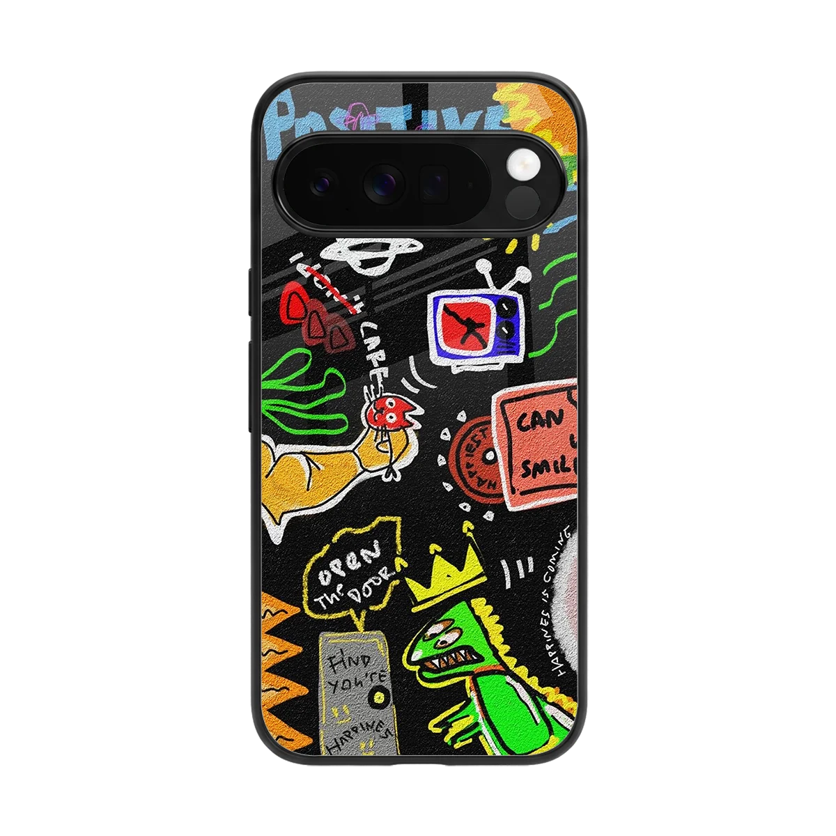Graffiti back phone cover | glass case for google pixel 10 pro xl