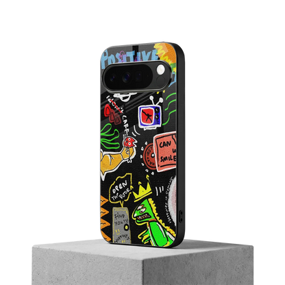 Graffiti google pixel 10 pro xl mobile cover | shockproof glass phone case