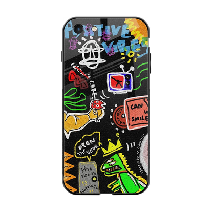 Graffiti back phone cover | glass case for iphone 6