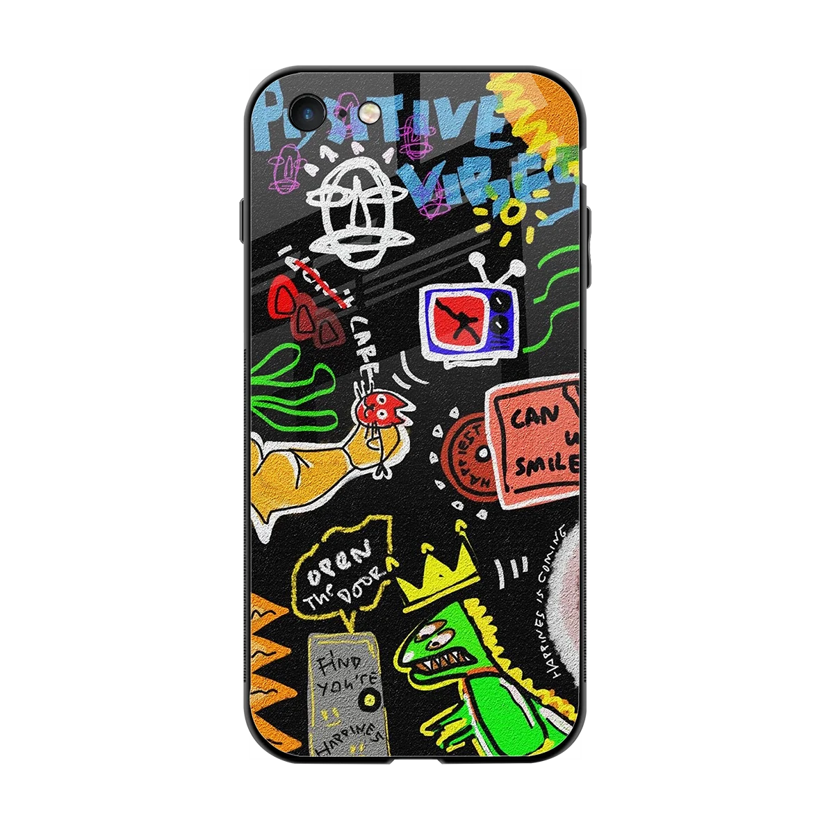 Graffiti back phone cover | glass case for iphone 6s plus