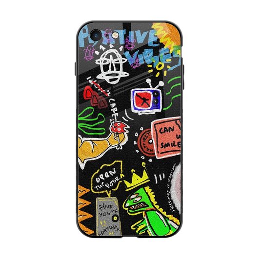 Graffiti back phone cover | glass case for iphone 6s