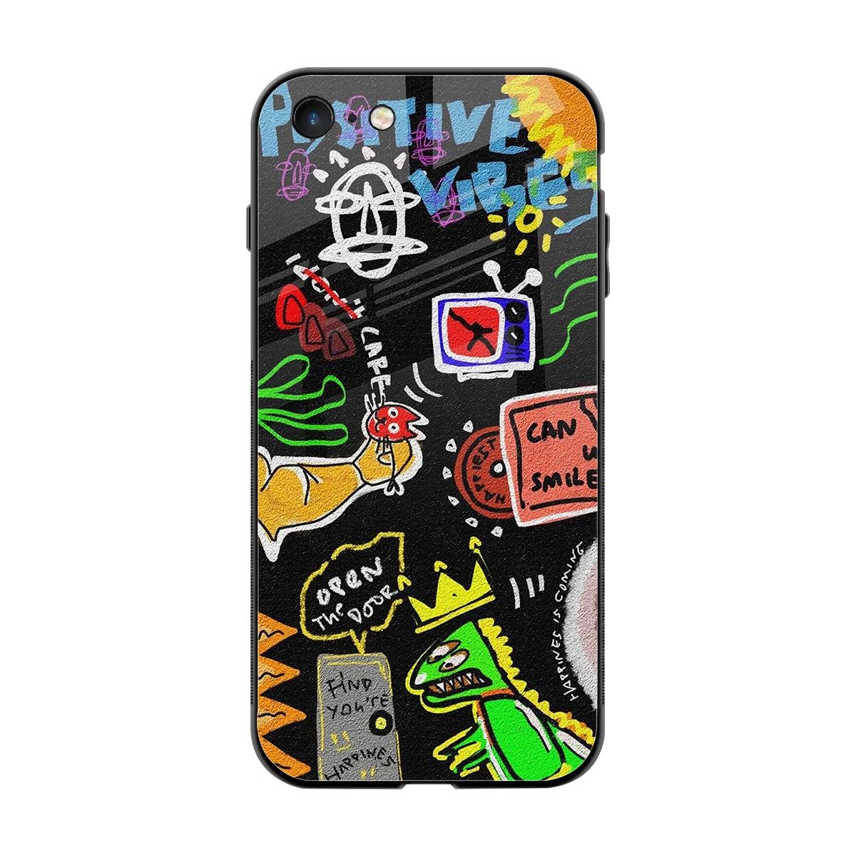 Graffiti back phone cover | glass case for iphone 7