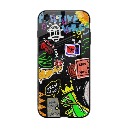 Graffiti back phone cover | glass case for iphone 7