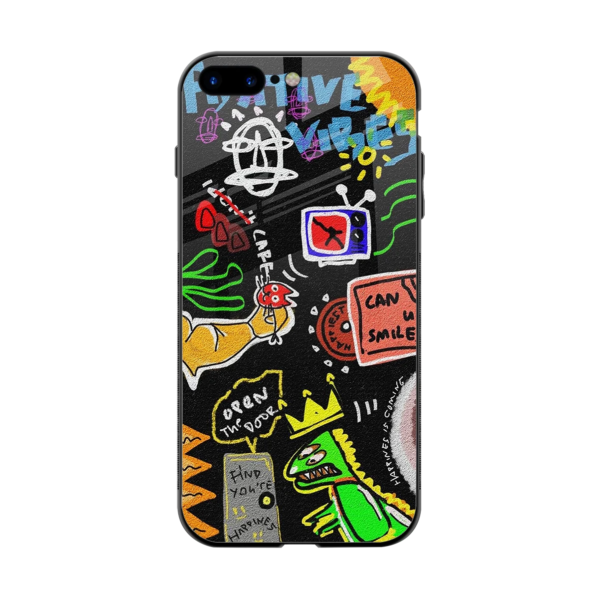 Graffiti back phone cover | glass case for iphone 8 plus
