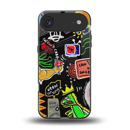 Graffiti back phone cover | glass case for iphone air