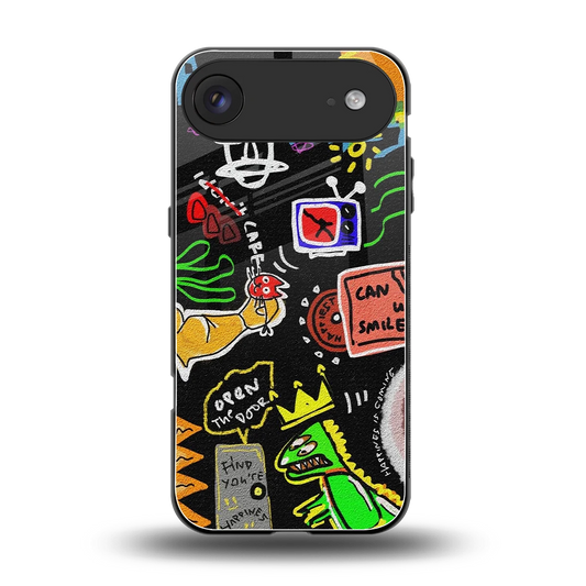 Graffiti back phone cover | glass case for iphone air