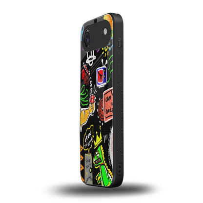 Graffiti iphone air mobile cover | shockproof glass phone case