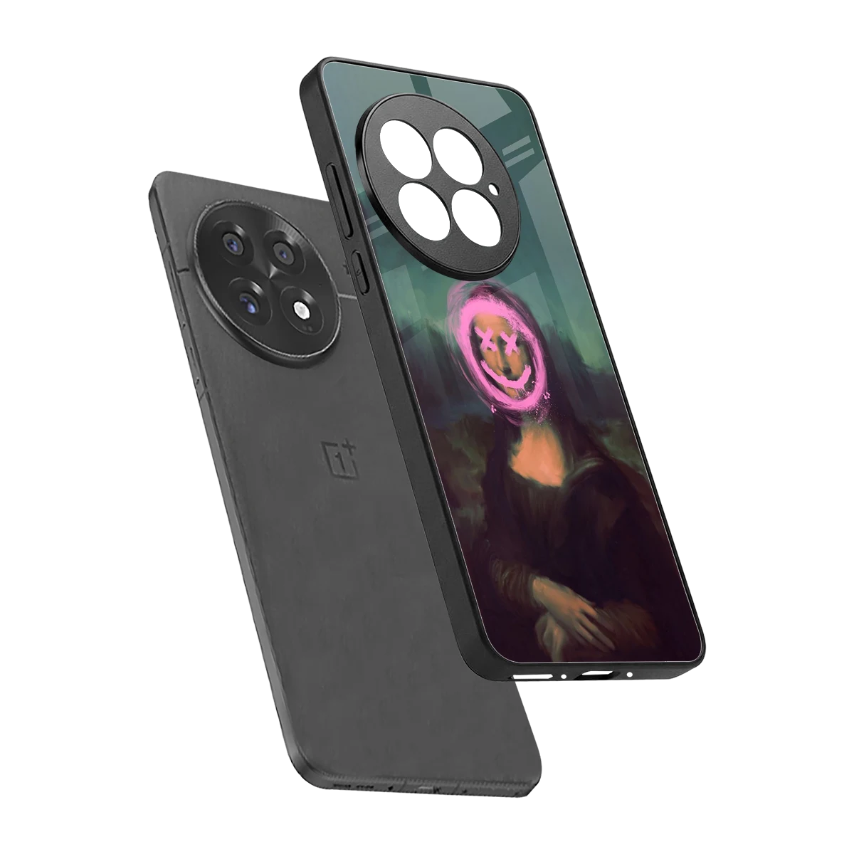 Graffiti Lisa sleek oneplus 13 cover with tempered glass back and TPU edges