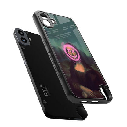Graffiti Lisa sleek cmf nothing phone 1 cover with tempered glass back and TPU edges