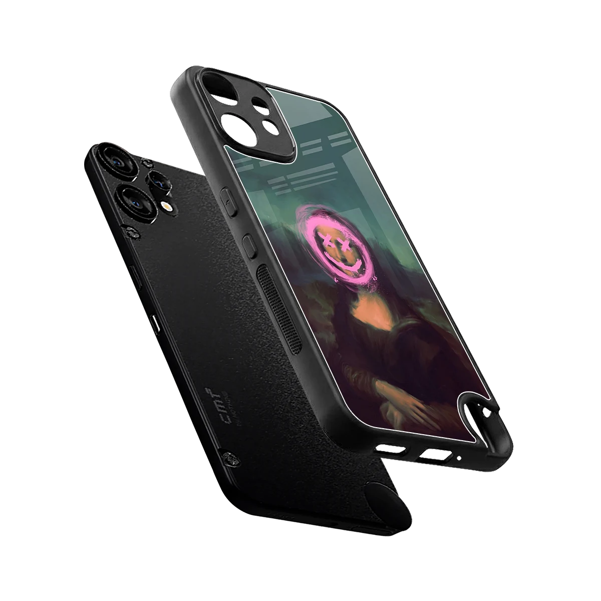 Graffiti Lisa sleek cmf nothing phone 2 pro cover with tempered glass back and TPU edges