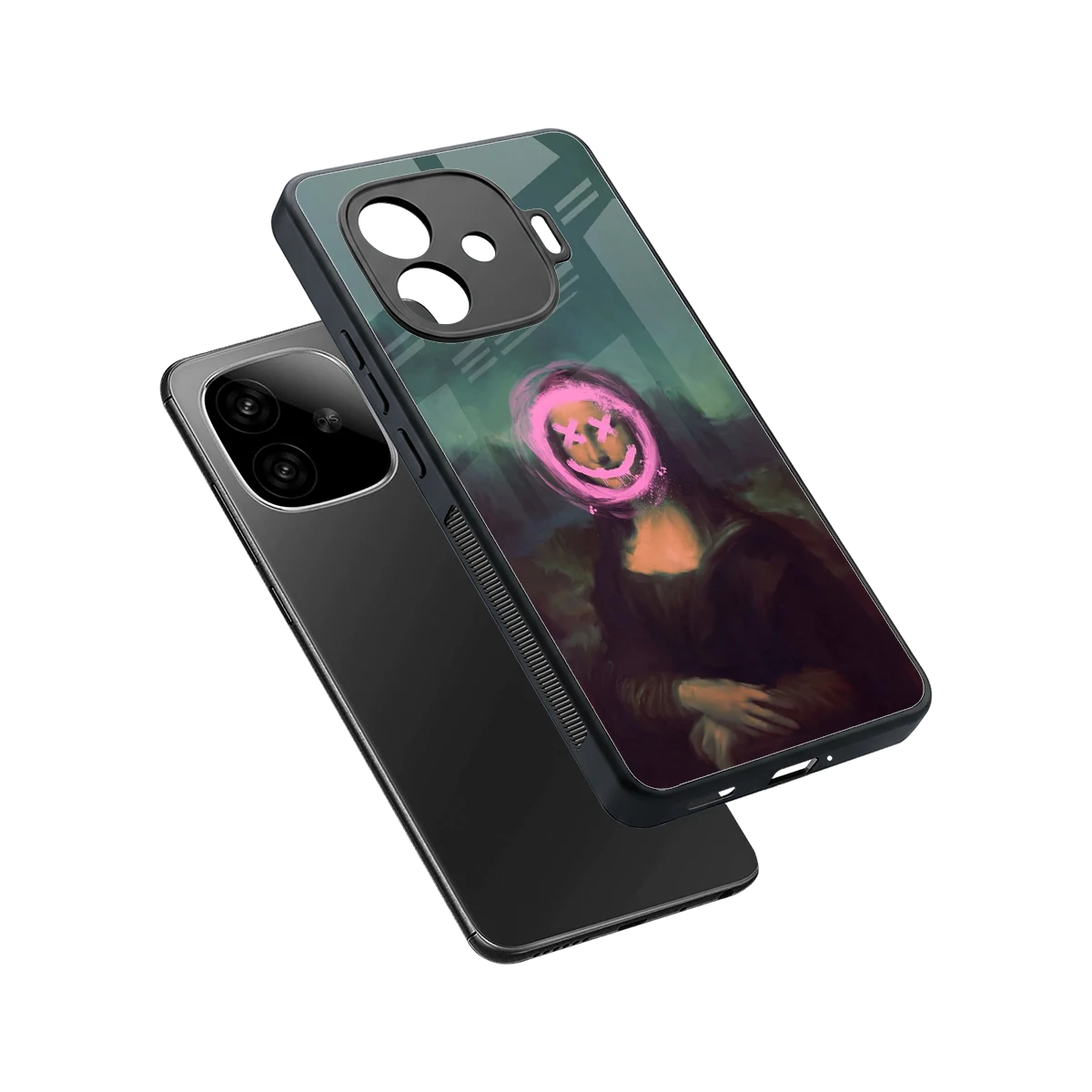 Graffiti Lisa sleek iqoo neo 10r 5g cover with tempered glass back and TPU edges
