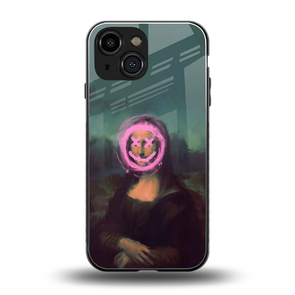 Graffiti Lisa back phone cover | glass case for iphone 13 mini