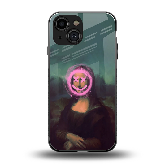 Graffiti Lisa back phone cover | glass case for iphone 13 mini