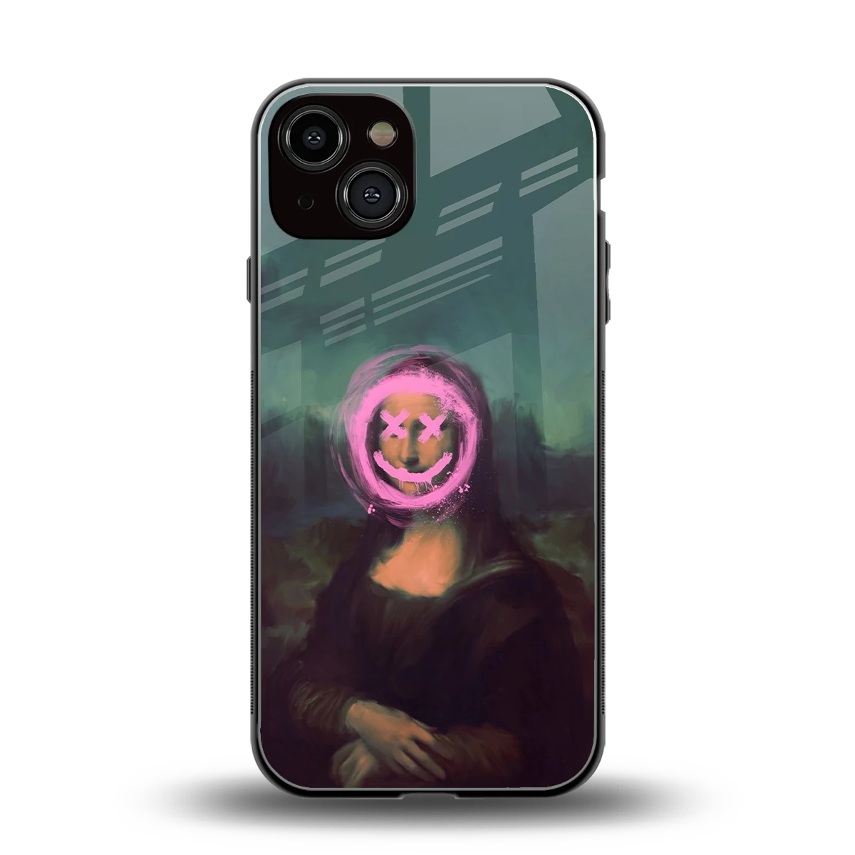 Graffiti Lisa back phone cover | glass case for iphone 14