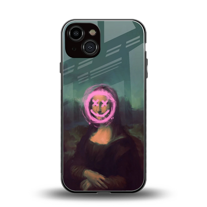 Graffiti Lisa back phone cover | glass case for iphone 14