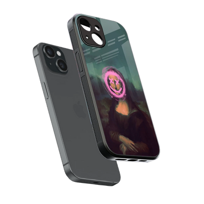 Graffiti Lisa sleek iphone 13 cover with tempered glass back and TPU edges